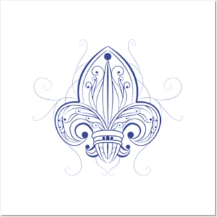 Fleur de lis trinity Posters and Art